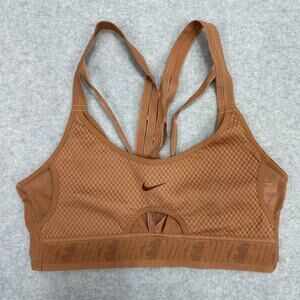 Nike Dri Fit Indy Sports Bra WMNS M Orange Strappy Light Support Athleisure